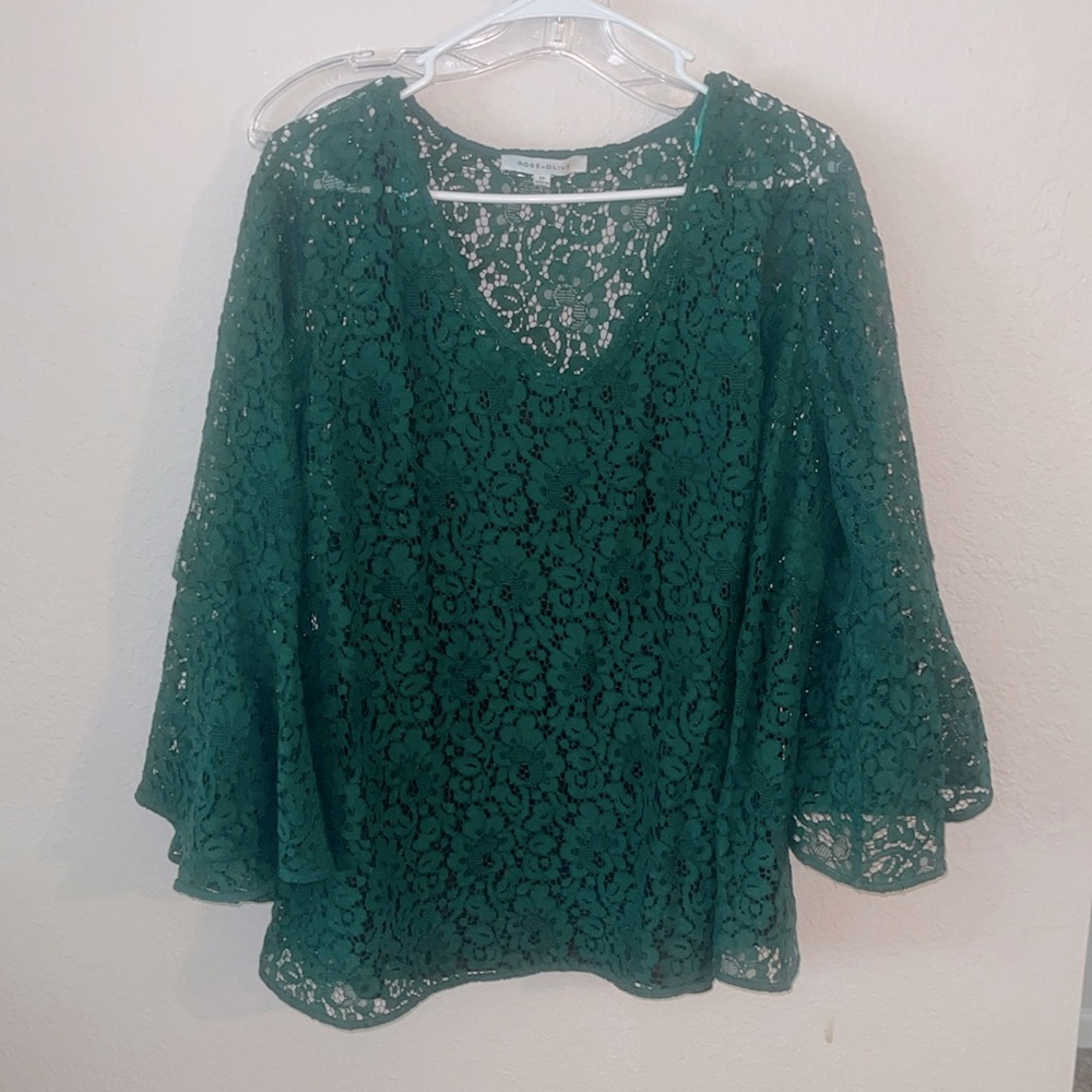 Rose + Olive top size 2 x